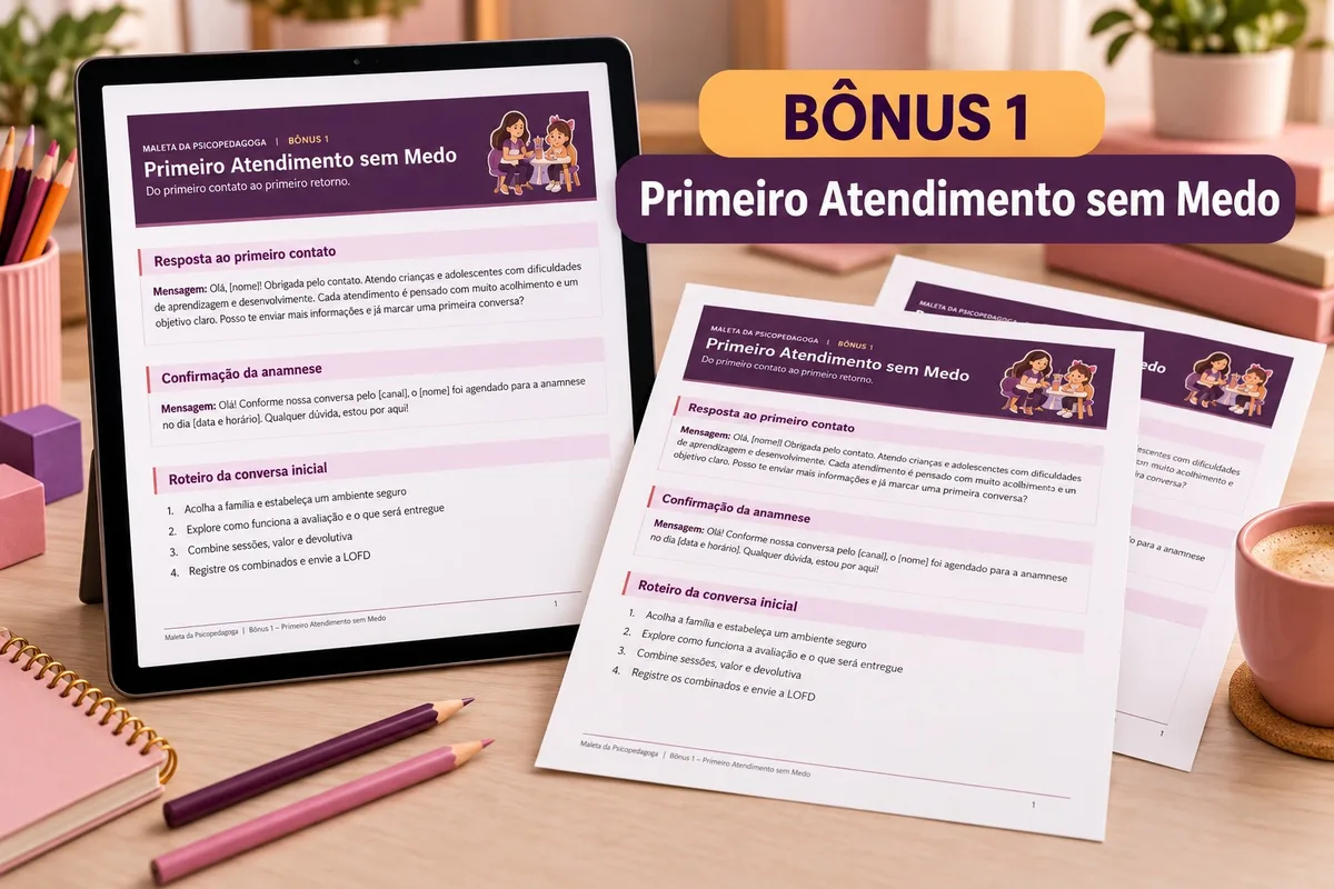 Capa do bônus 1: Primeiro Atendimento sem Medo