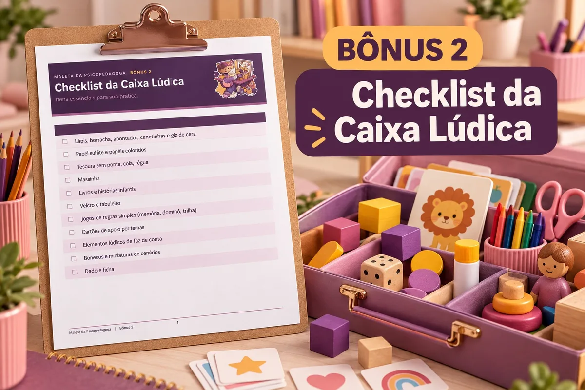 Capa do bônus 2: Checklist da Caixa Lúdica